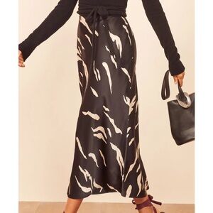 Reformation Pratt silk skirt